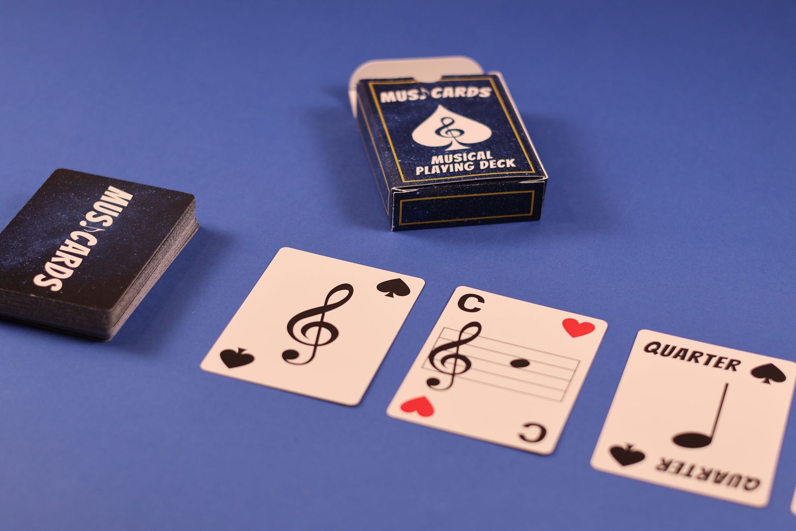 MusiCards laid out for a card game